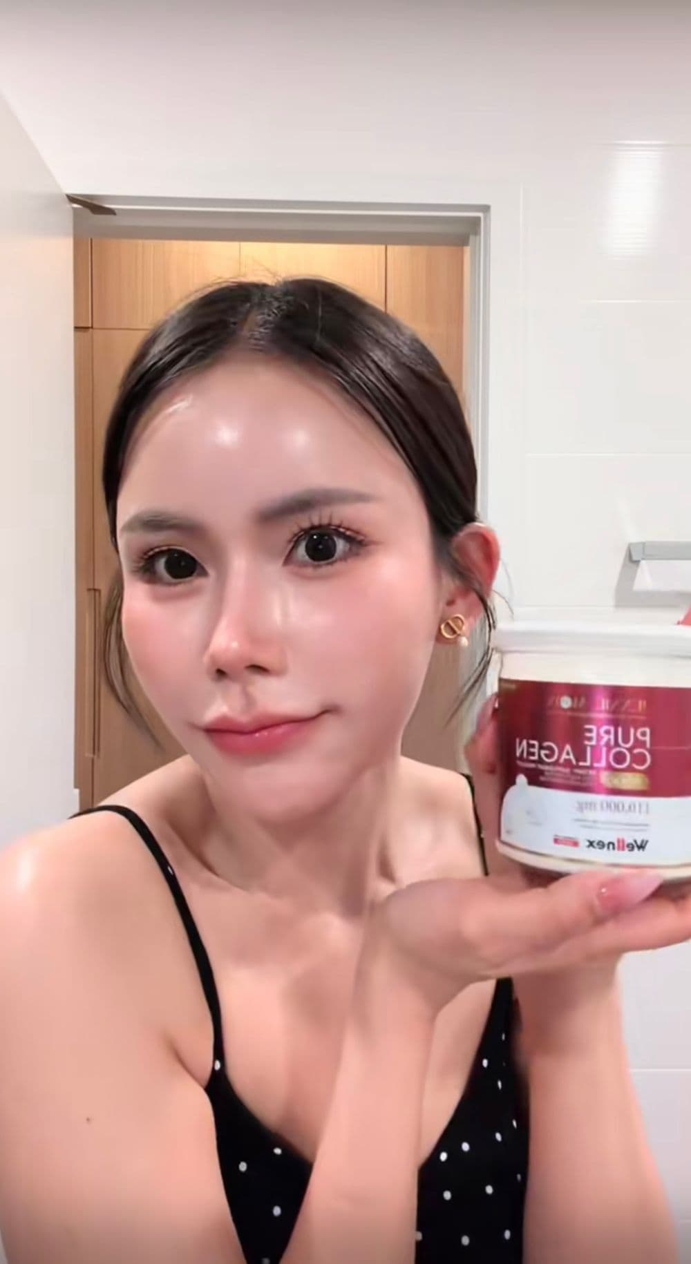🍷 เพียวคอลลาเจน 1 ช้อน = 8 เม็ด 😮 #jenniemoon #คอลลาเจน #คอลลาเจนผิวใส #collagen 